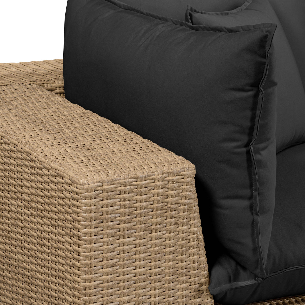 Cali Performance Fabric & Wicker Outdoor Loveseat - REN-O12242