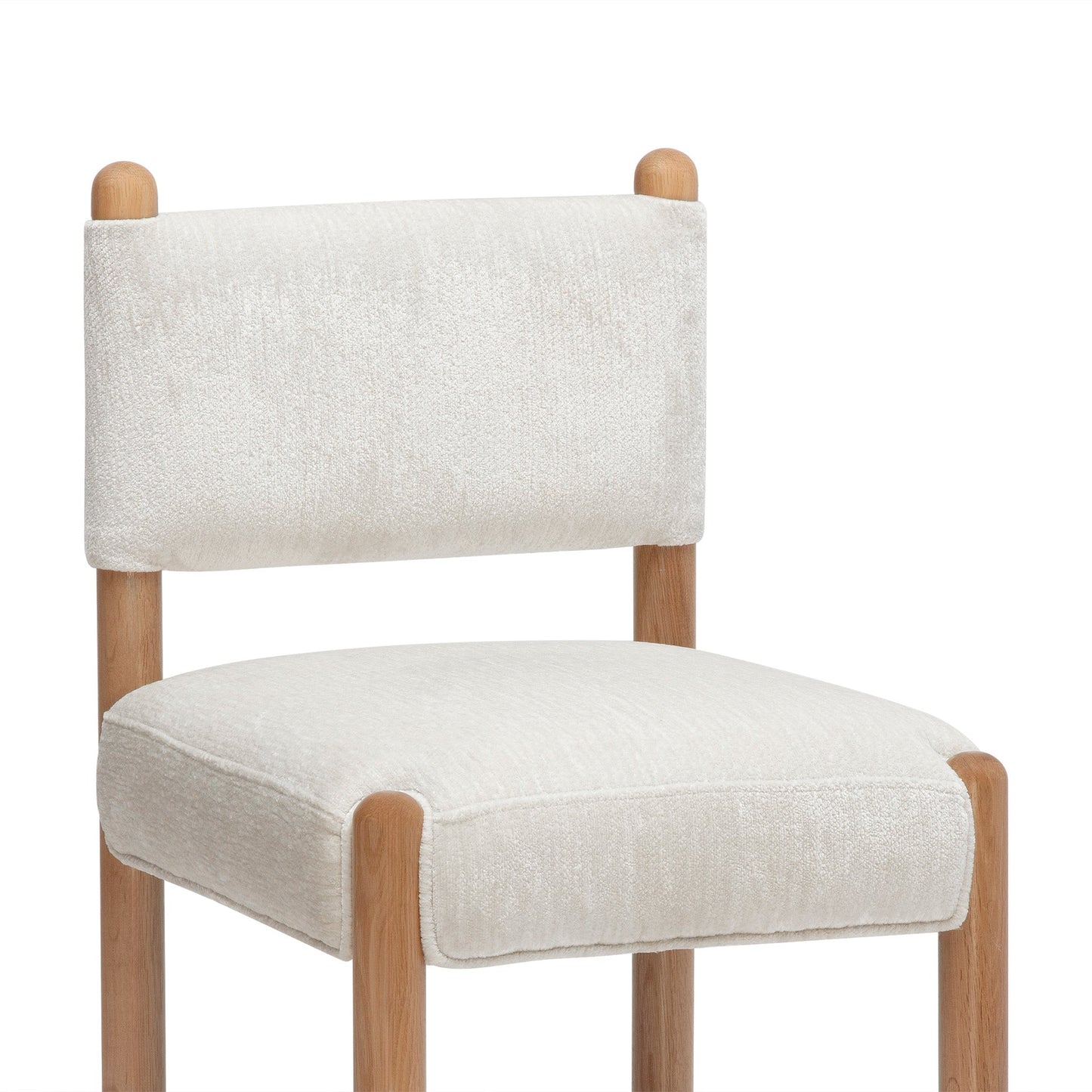 Bruno Thick Performance Chenille Straight Back Dining Chair - TOV-D69554