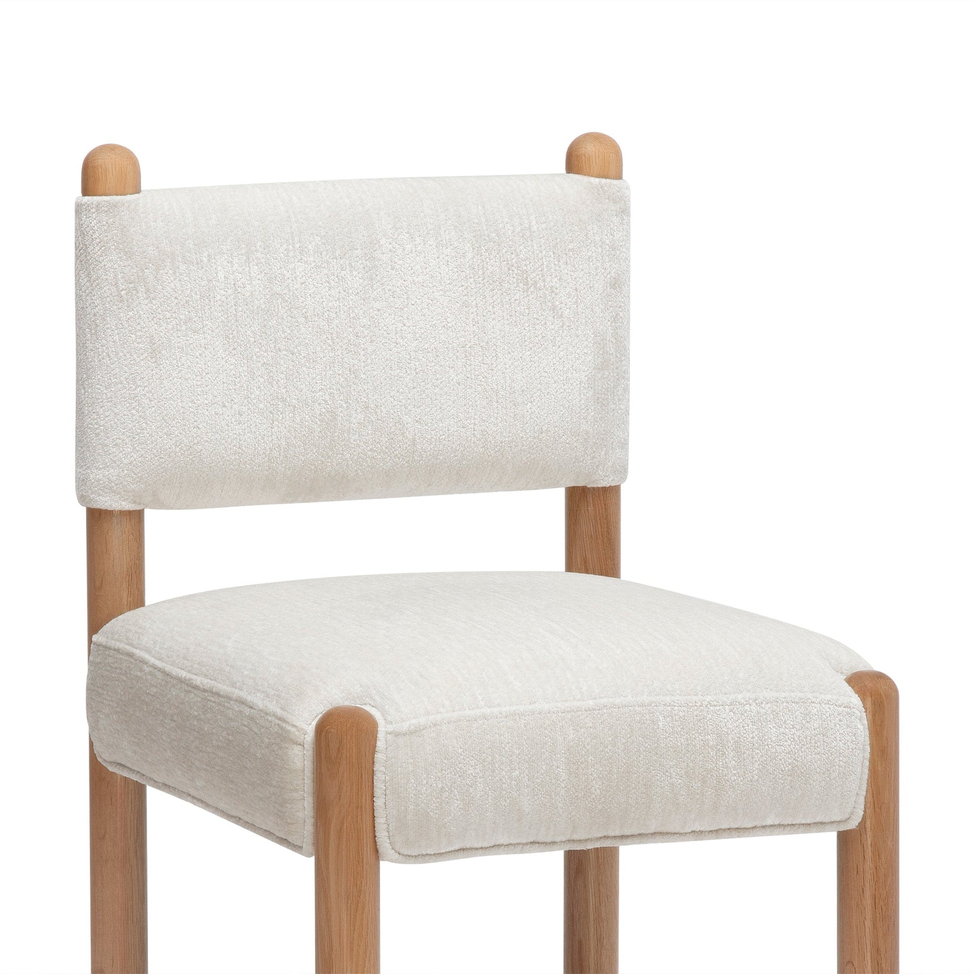 Bruno Thick Performance Chenille Straight Back Dining Chair - TOV-D69554