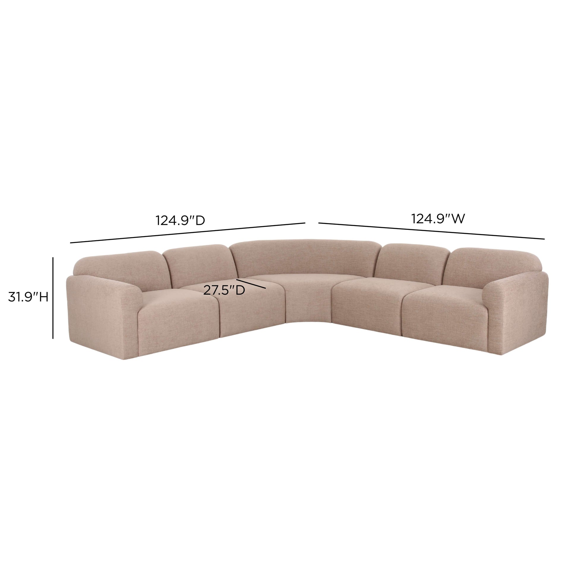 Gorge 5-Piece Modular Corner Sectional - TOV-L69415-SEC