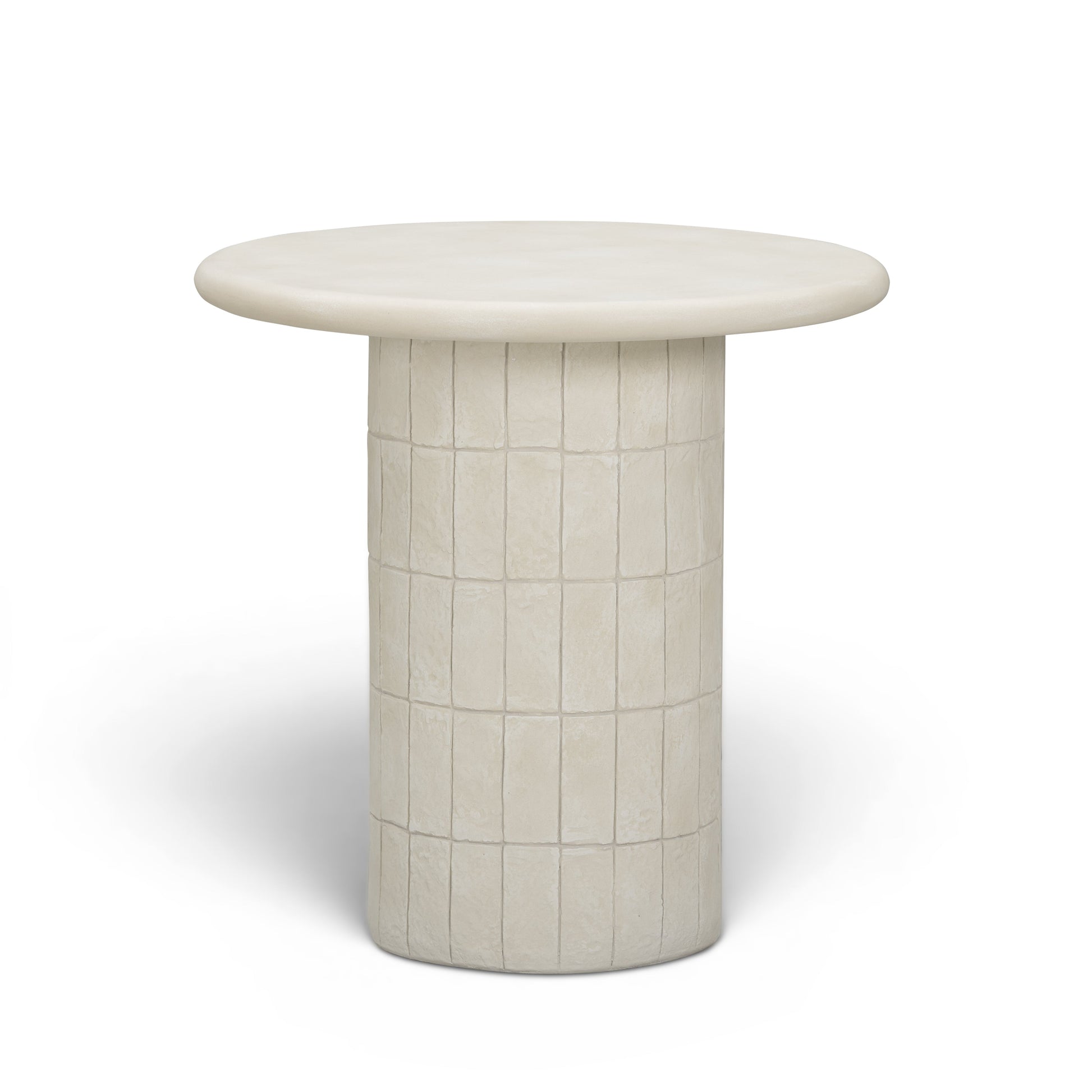 Fafo Beige Indoor/Outdoor Concrete Side Table - TOV-OC55032