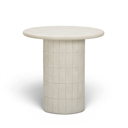 Fafo Beige Indoor/Outdoor Concrete Side Table - TOV-OC55032
