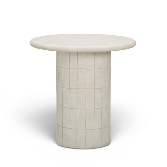 Fafo Beige Indoor/Outdoor Concrete Side Table - TOV-OC55032