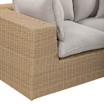 Cali 4-Piece Performance Fabric & Wicker Outdoor Sectional - REN-O12233-SEC