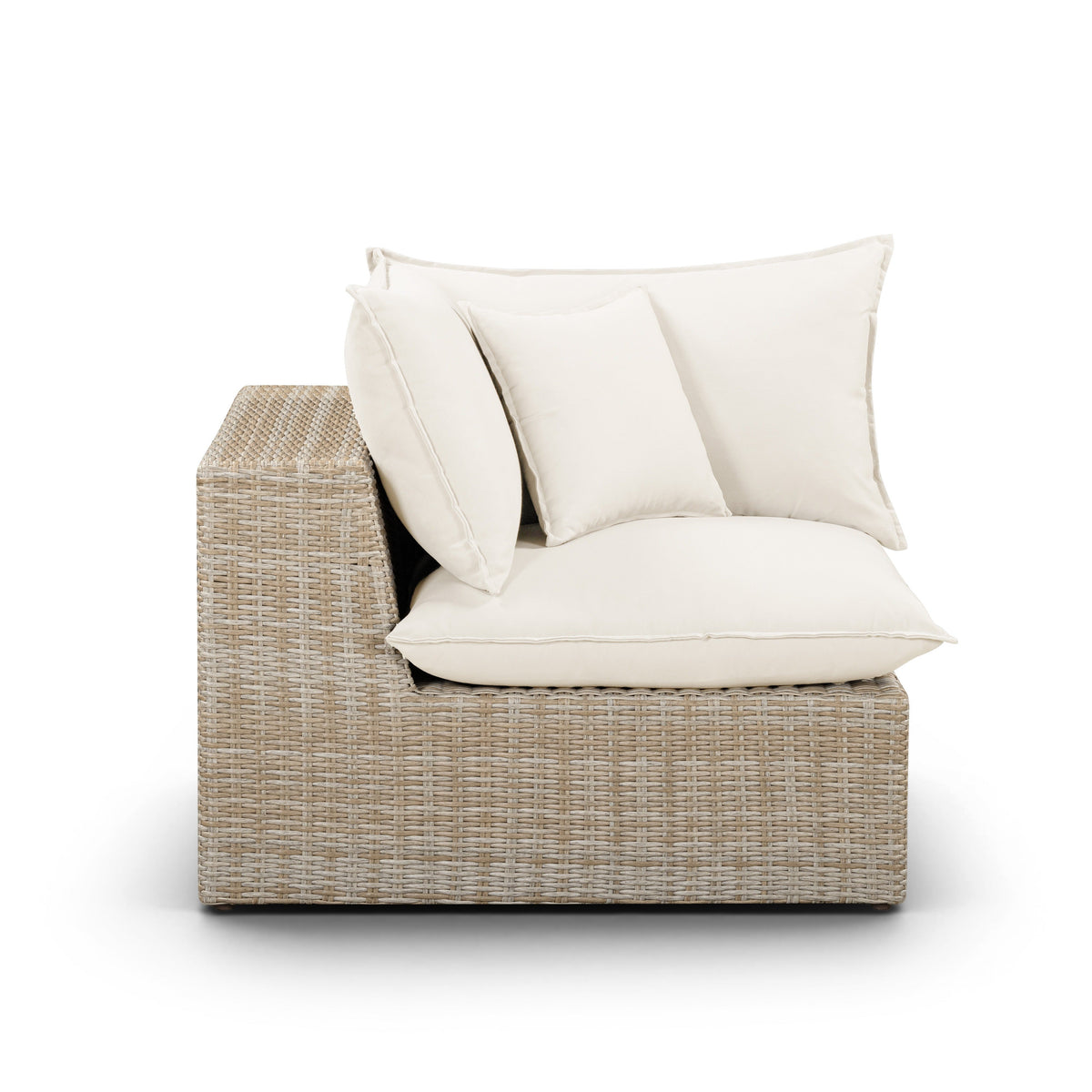 Cali Performance Fabric & Wicker Outdoor Corner Chair - REN-O11163-Corner