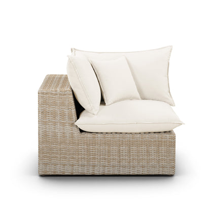Cali Performance Fabric & Wicker Outdoor Corner Chair - REN-O11163-Corner