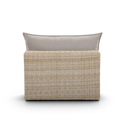 Cali Performance Fabric & Wicker Outdoor Armless Chair - REN-O11233-AC
