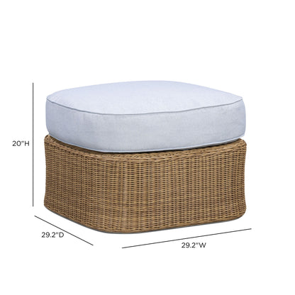 Axel Boucle Outdoor Ottoman - TOV-O54925