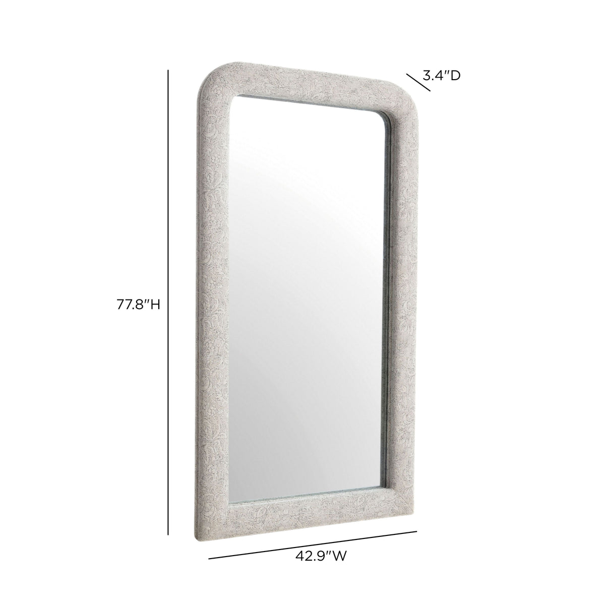 Heidi 43"X78" Upholstered Oversized Floor Mirror - TOV-C69459