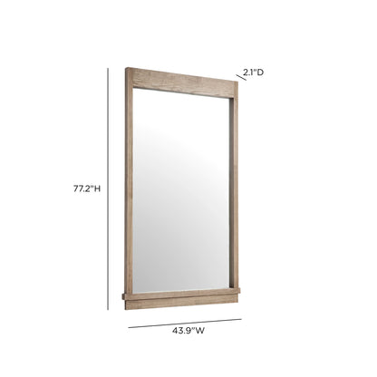 Aimee 44"X77" Solid Brushed Ash Floor Mirror - TOV-C69398