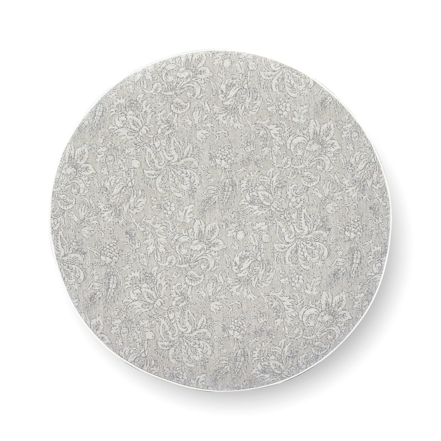 Tassy Tasseled Round Ottoman - TOV-OC69536