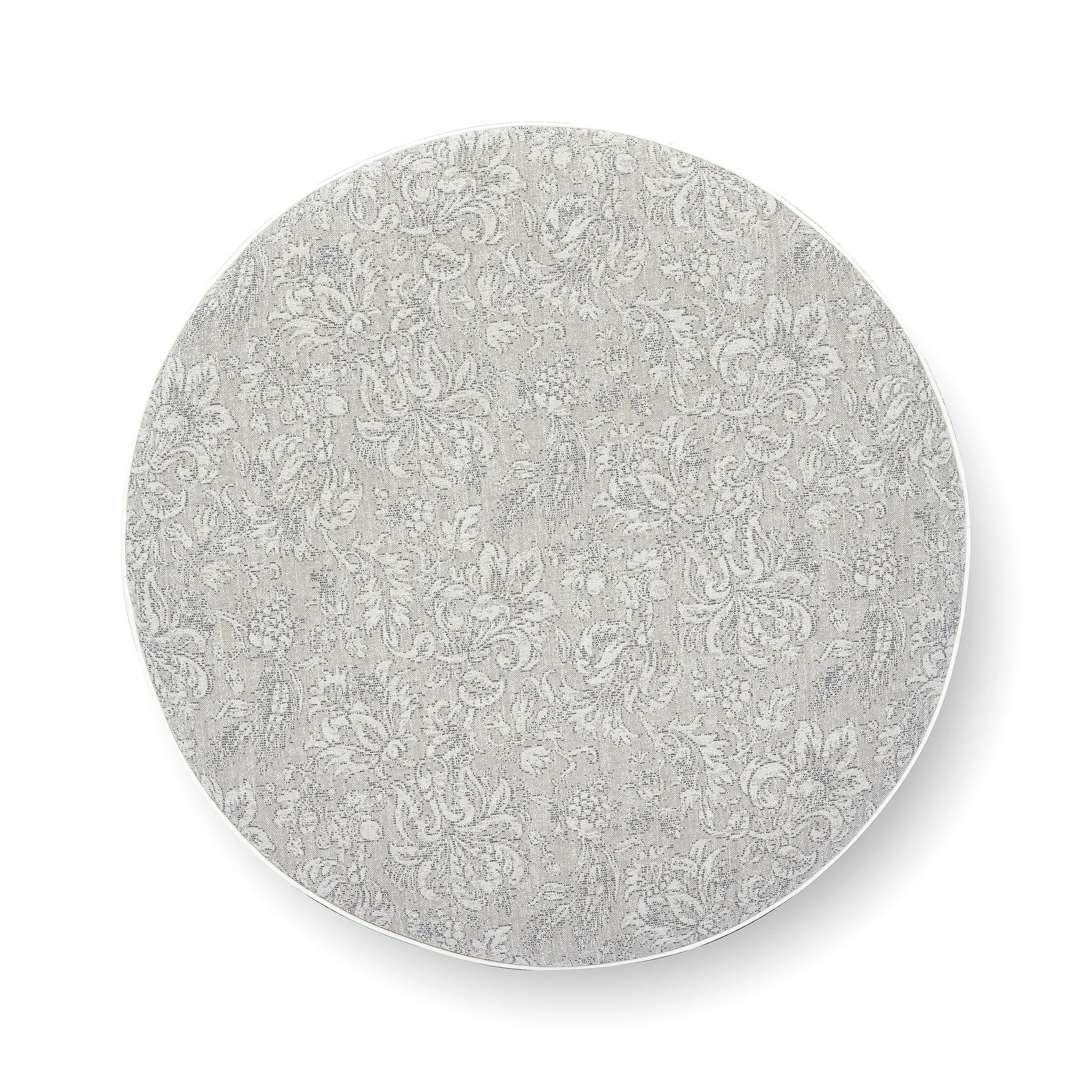 Tassy Tasseled Round Ottoman - TOV-OC69536