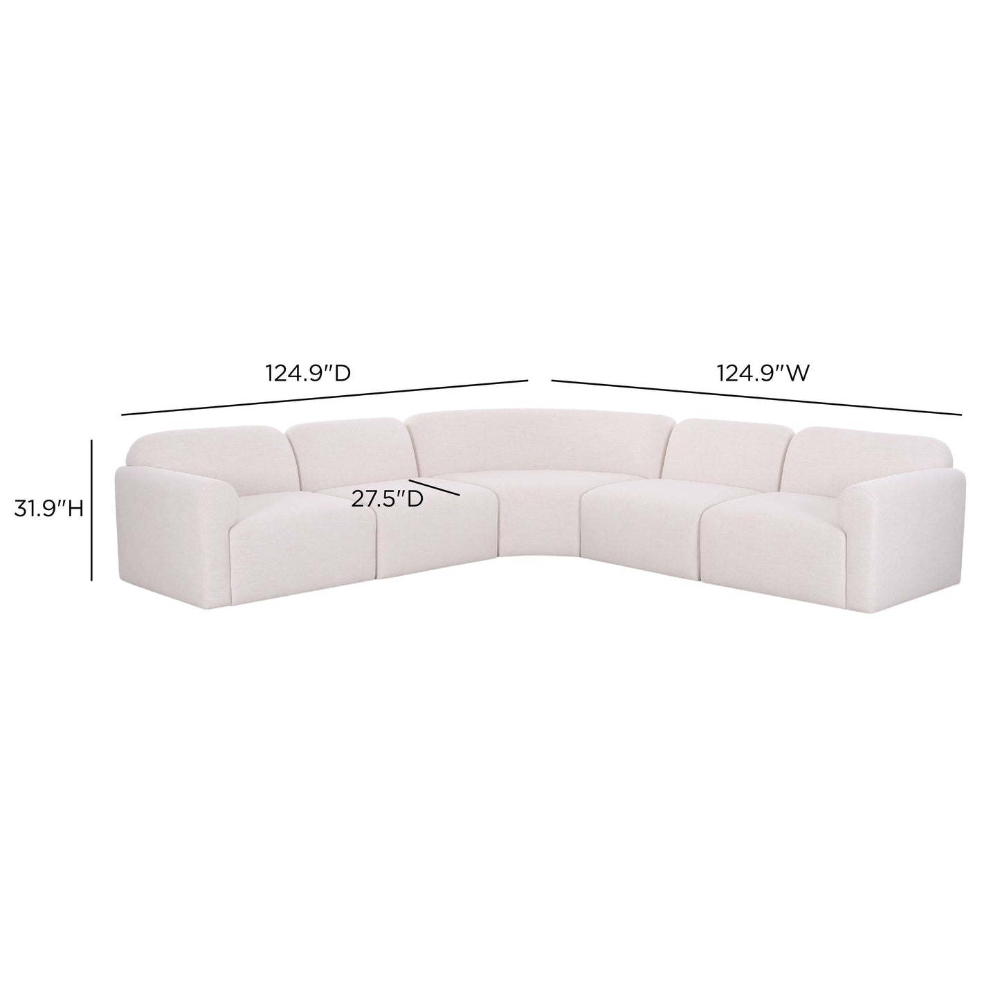 Gorge 5-Piece Modular Corner Sectional - TOV-L69413-SEC