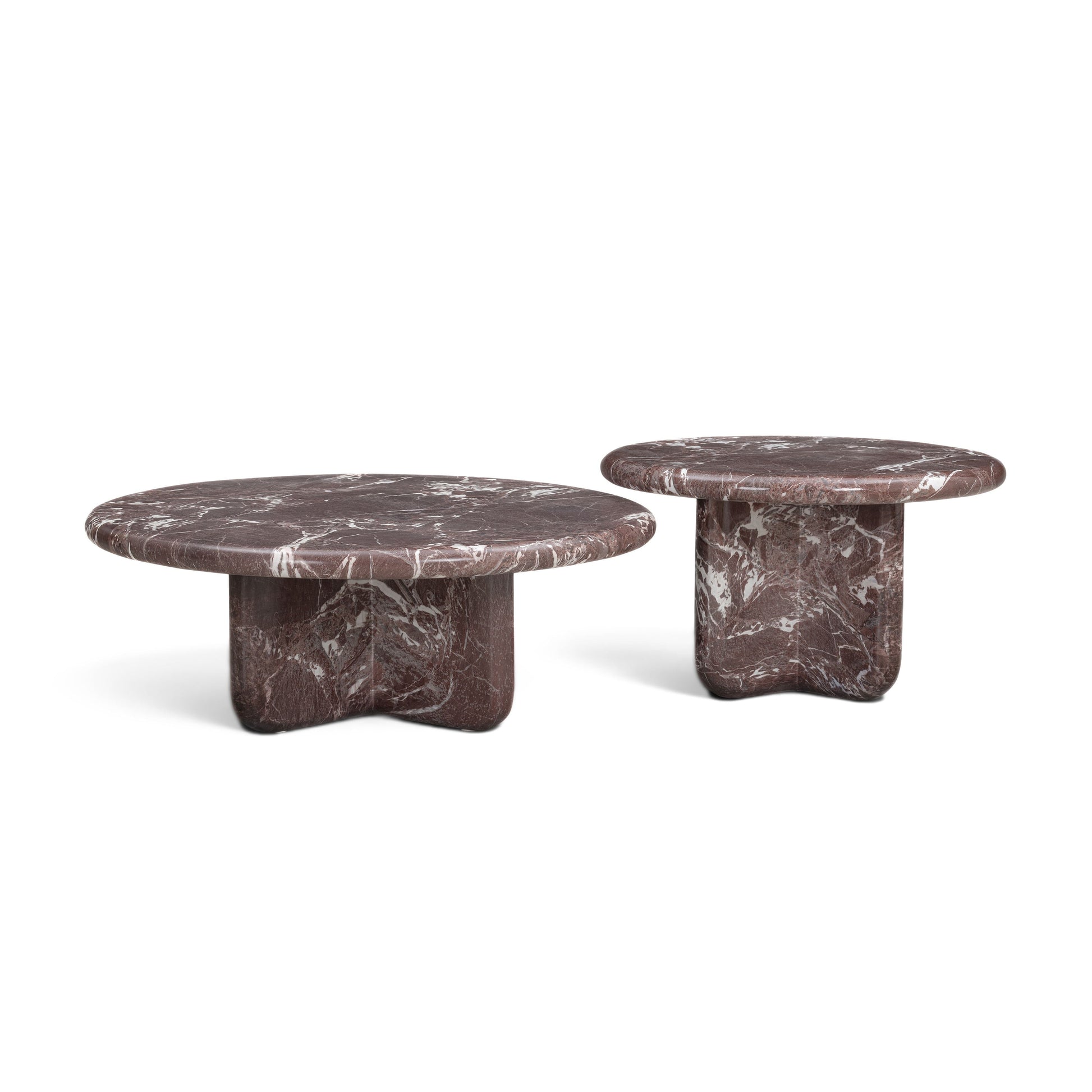 Juju 2-Piece Faux Marble Indoor/Outdoor Nesting Coffee Table Set