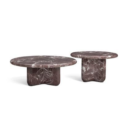 Juju 2-Piece Faux Marble Indoor/Outdoor Nesting Coffee Table Set