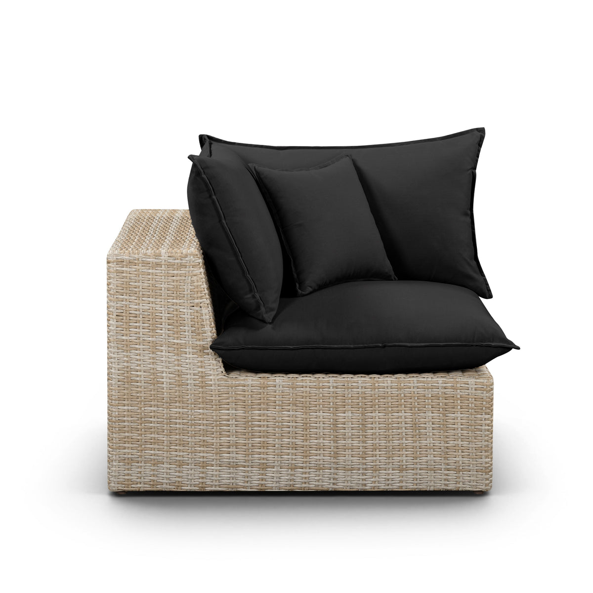 Cali Performance Fabric & Wicker Outdoor Corner Chair - REN-O11243-C