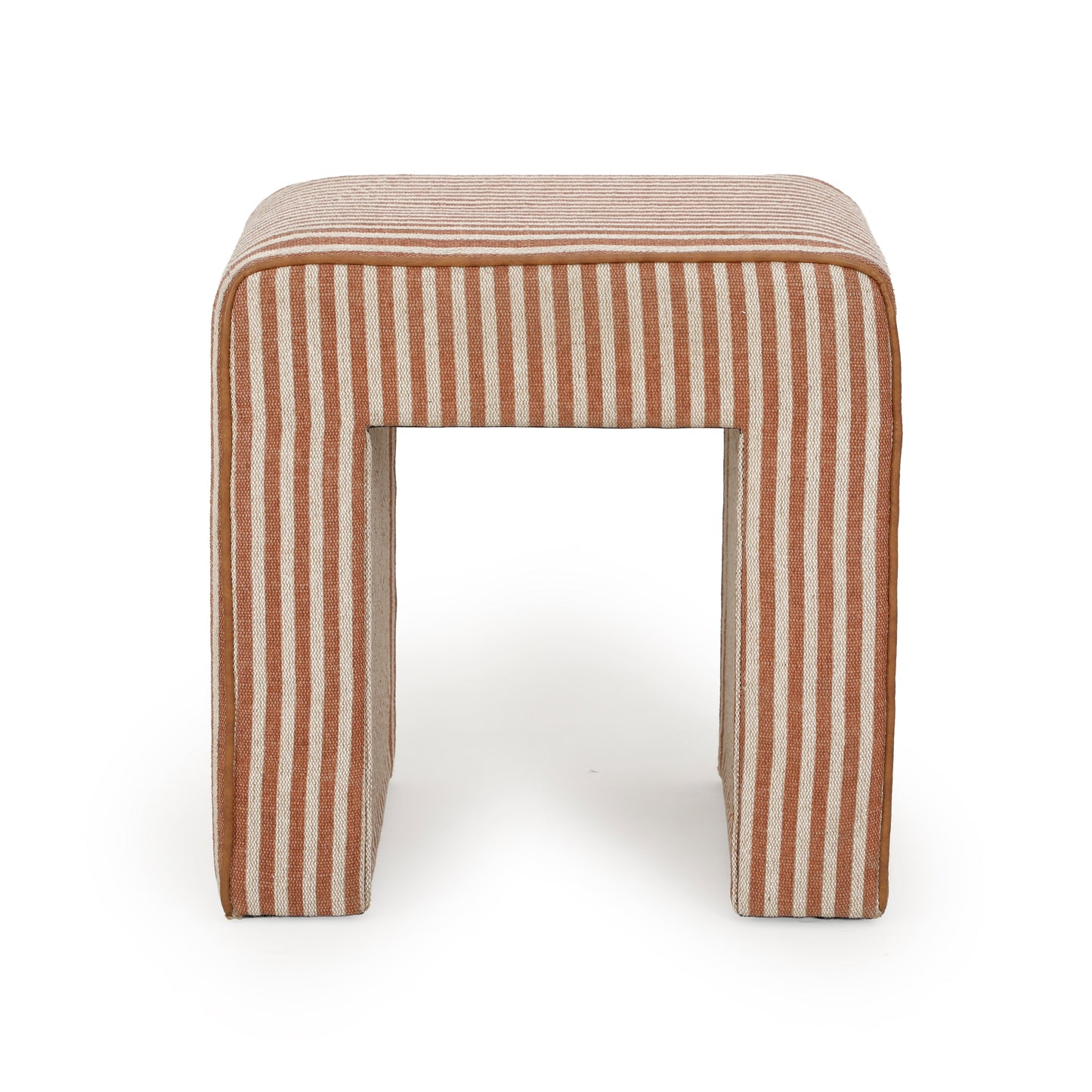 Byron Square Cotton Jute Ottoman
