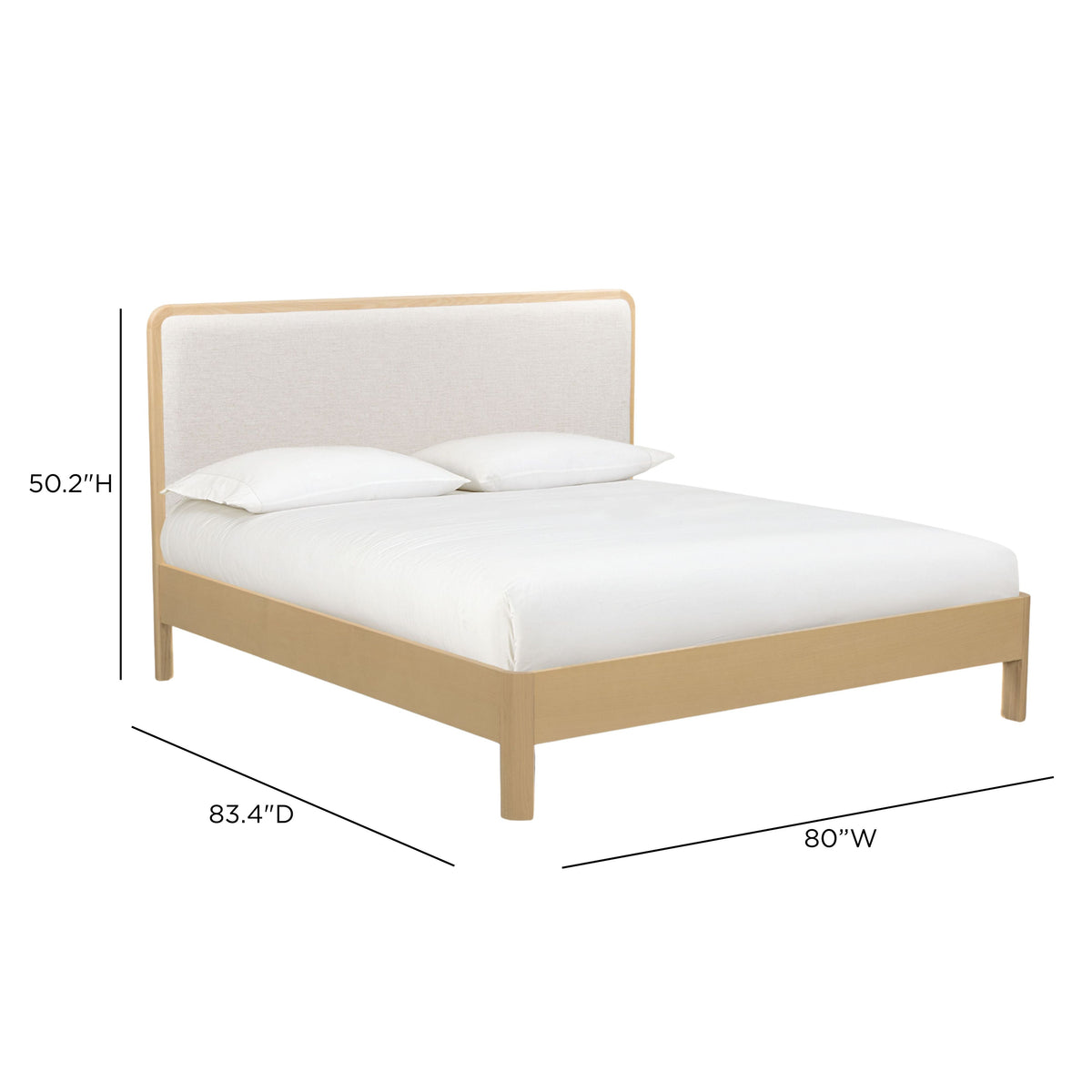 Rafaelle Natural Solid Ash Bed - TOV-B55026