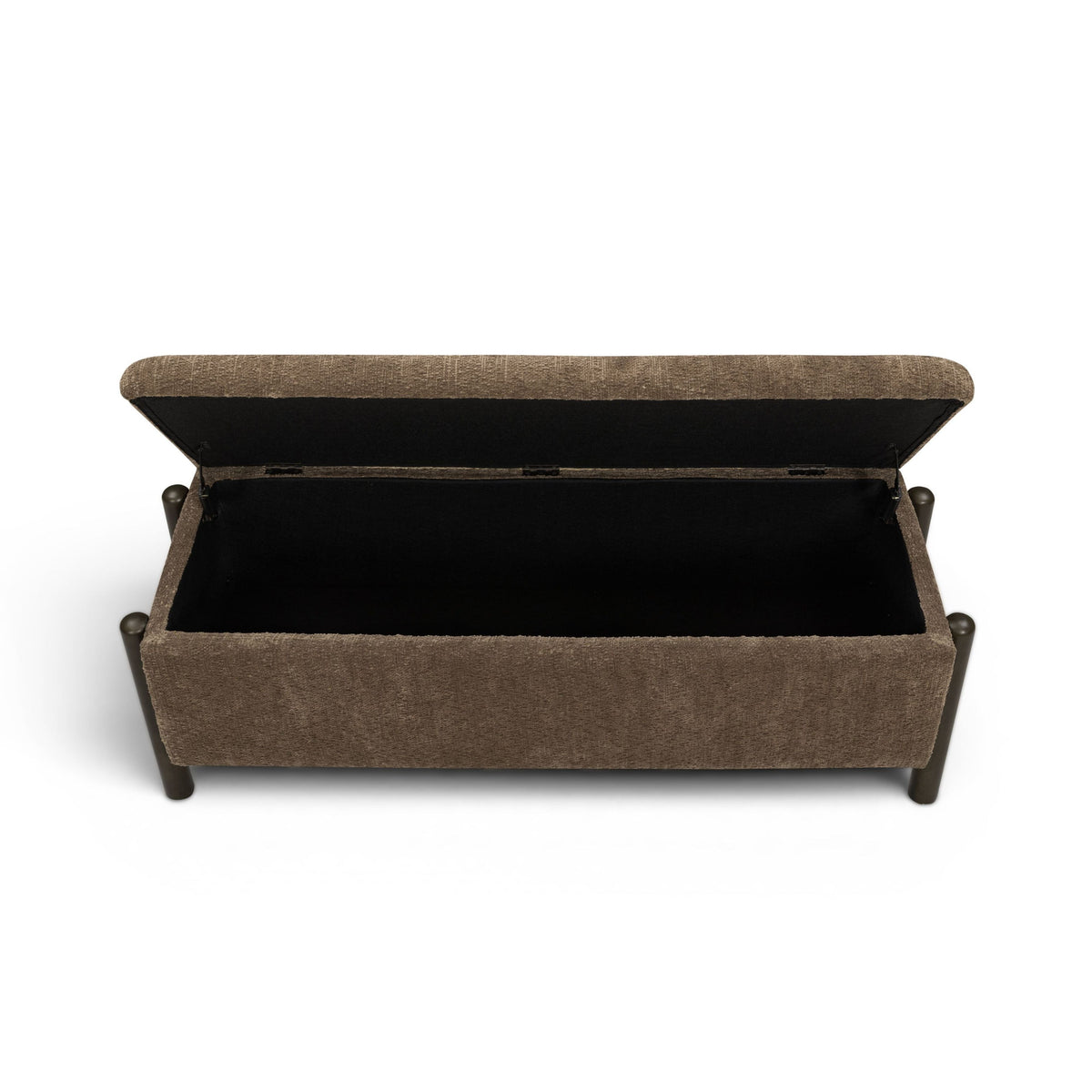 Abby Nubby Fabric Storage Bench - TOV-OC55028