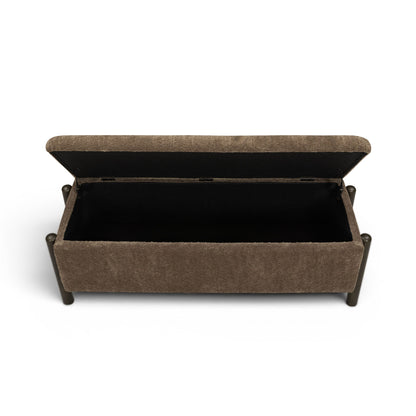 Abby Nubby Fabric Storage Bench - TOV-OC55028