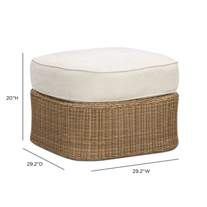 Axel Boucle Outdoor Ottoman - TOV-O54922