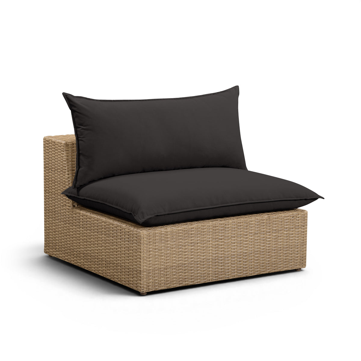 Cali Performance Fabric & Wicker Outdoor Armless Chair - REN-O12243-AC