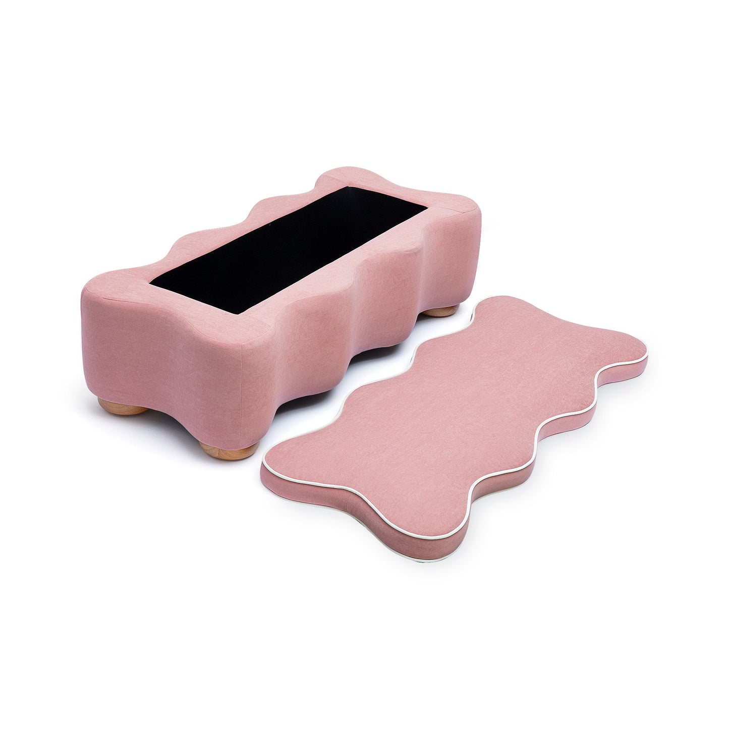 Thalia 48.5" Performance Velvet Storage Bench - Pink