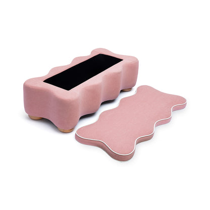 Thalia 48.5" Performance Velvet Storage Bench - Pink