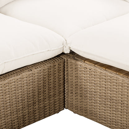 Cali 4-Piece Performance Fabric & Wicker Outdoor Sectional - REN-O12163-SEC