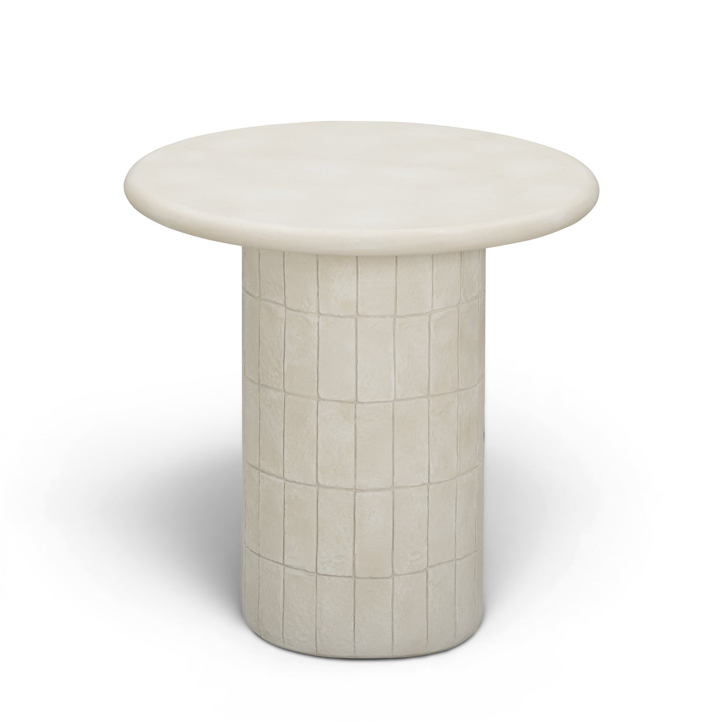 Fafo Beige Indoor/Outdoor Concrete Side Table - TOV-OC55032