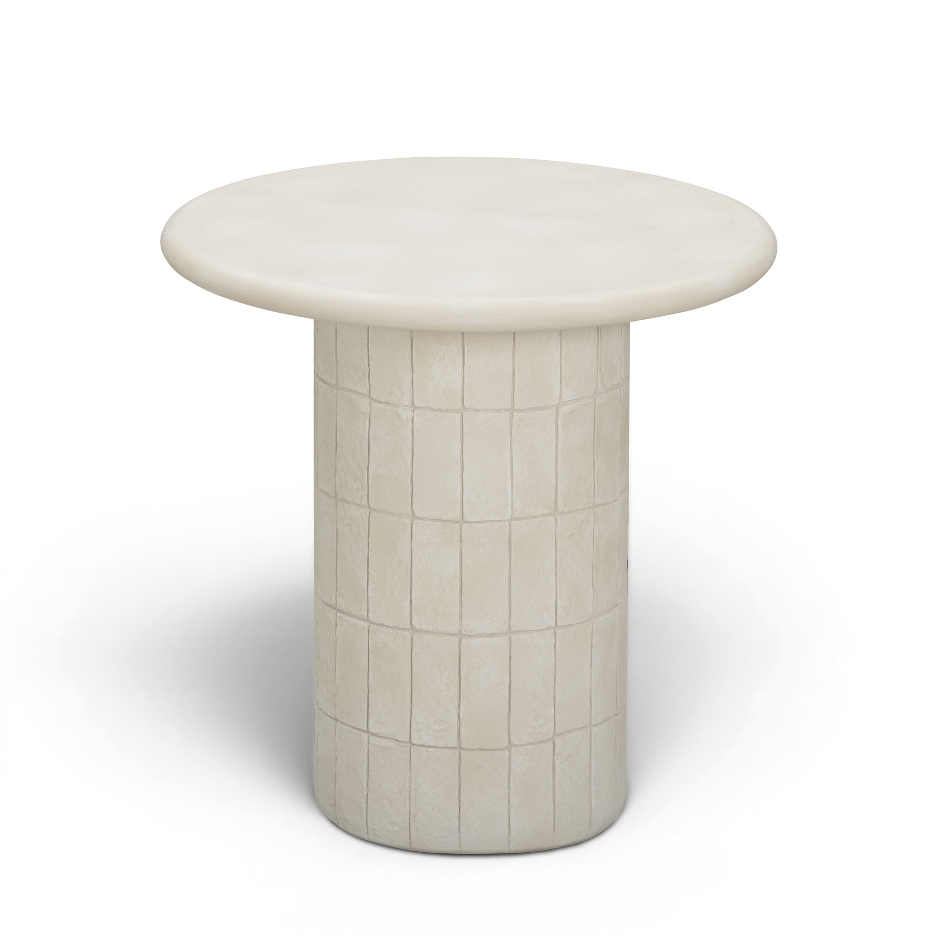 Fafo Beige Indoor/Outdoor Concrete Side Table - TOV-OC55032