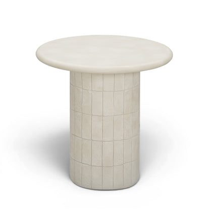 Fafo Beige Indoor/Outdoor Concrete Side Table - TOV-OC55032