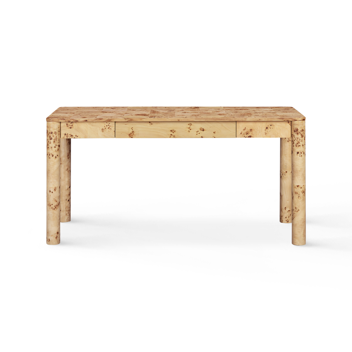 Berri Natural Burl 3-Drawer Work Desk - TOV-H54538