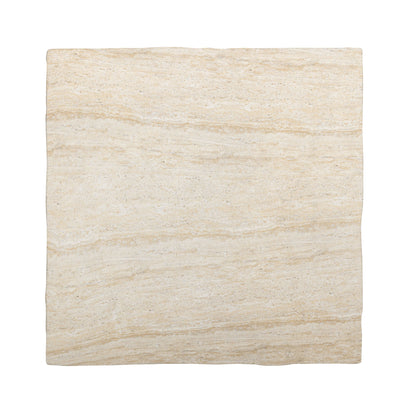 Roxanne Faux Travertine Indoor/Outdoor Concrete Coffee Table - TOV-OC54938
