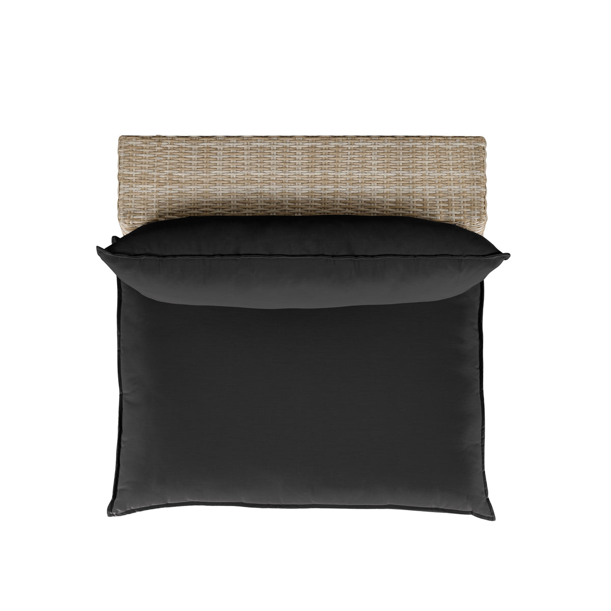 Cali Performance Fabric & Wicker Outdoor Armless Chair - REN-O11243-AC
