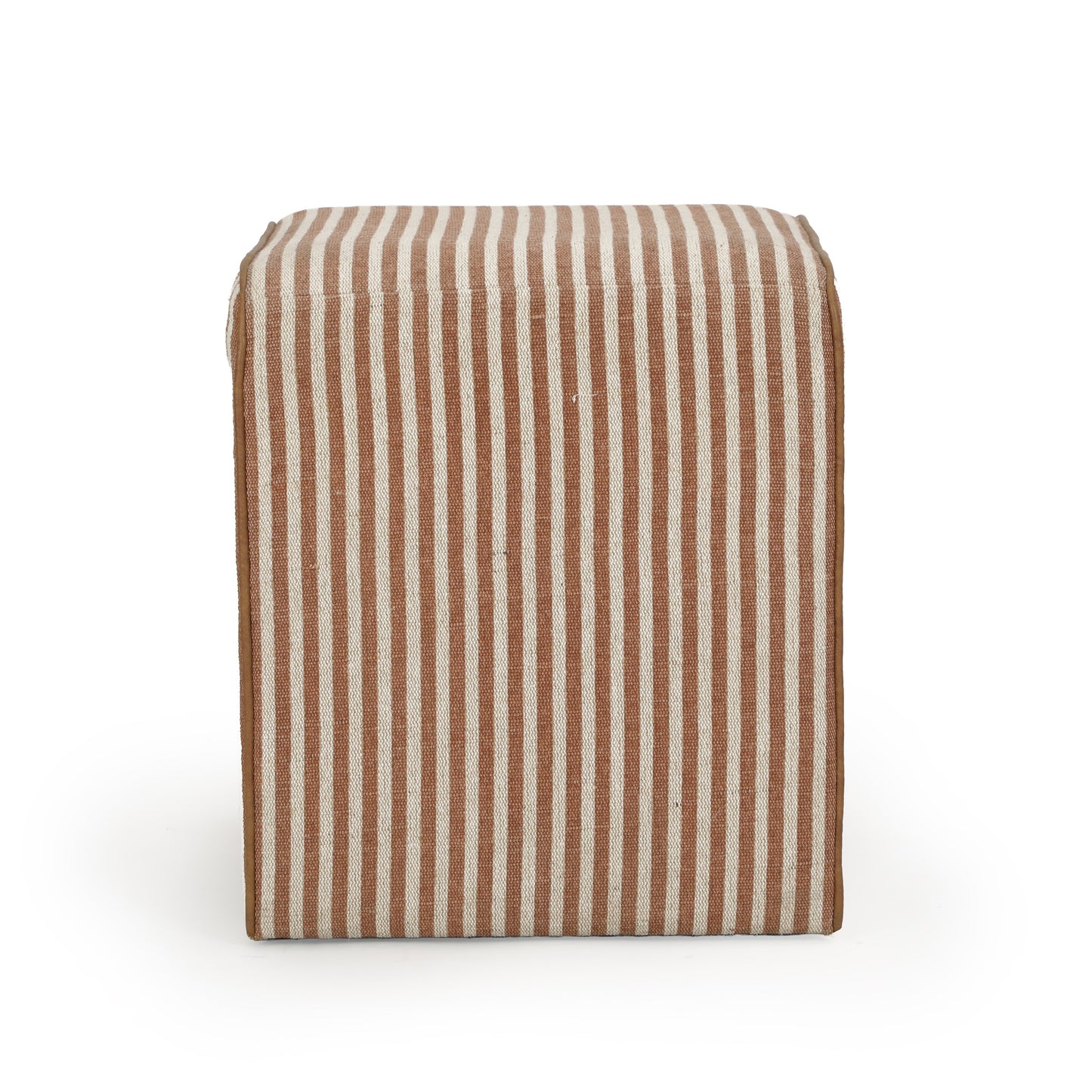 Byron Square Cotton Jute Ottoman