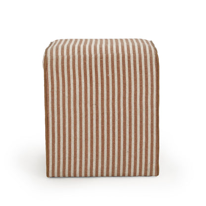 Byron Square Cotton Jute Ottoman