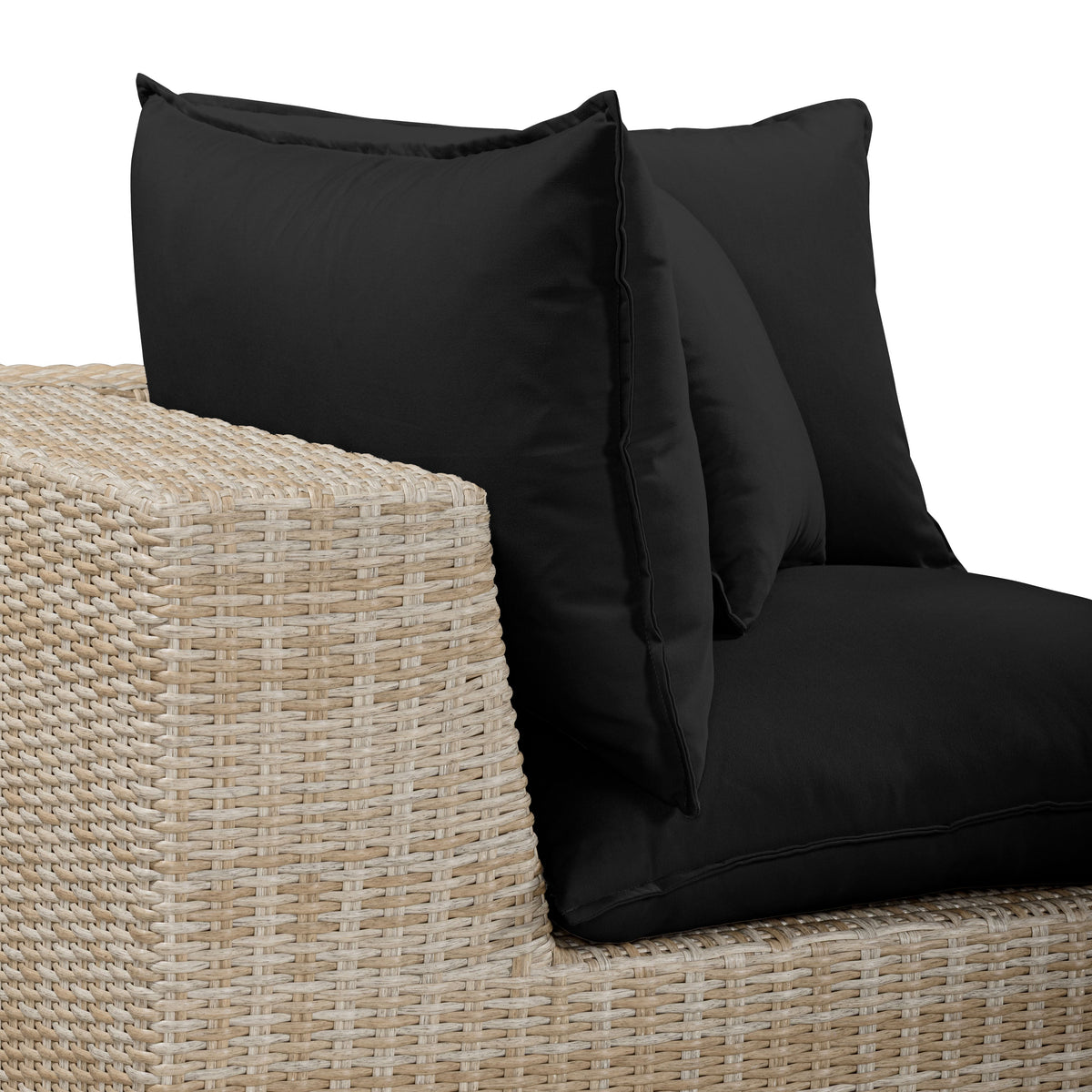 Cali Performance Fabric & Wicker Outdoor Corner Chair - REN-O11243-C