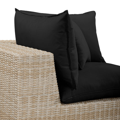 Cali Performance Fabric & Wicker Outdoor Corner Chair - REN-O11243-C