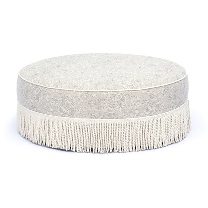 Tassy Tasseled Round Ottoman - TOV-OC69536