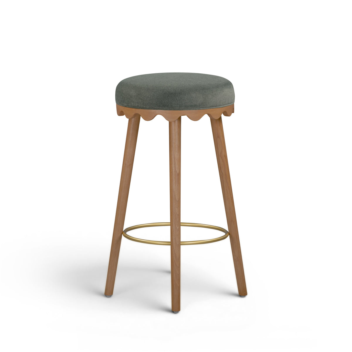 Oodle Performance Vegan Mohair Bar and Counter Stool - TOV-D54968