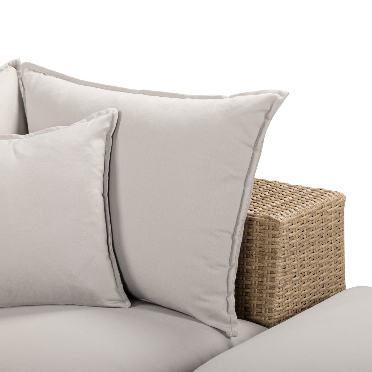 Cali 4-Piece Performance Fabric & Wicker Outdoor Sectional - REN-O12233-SEC