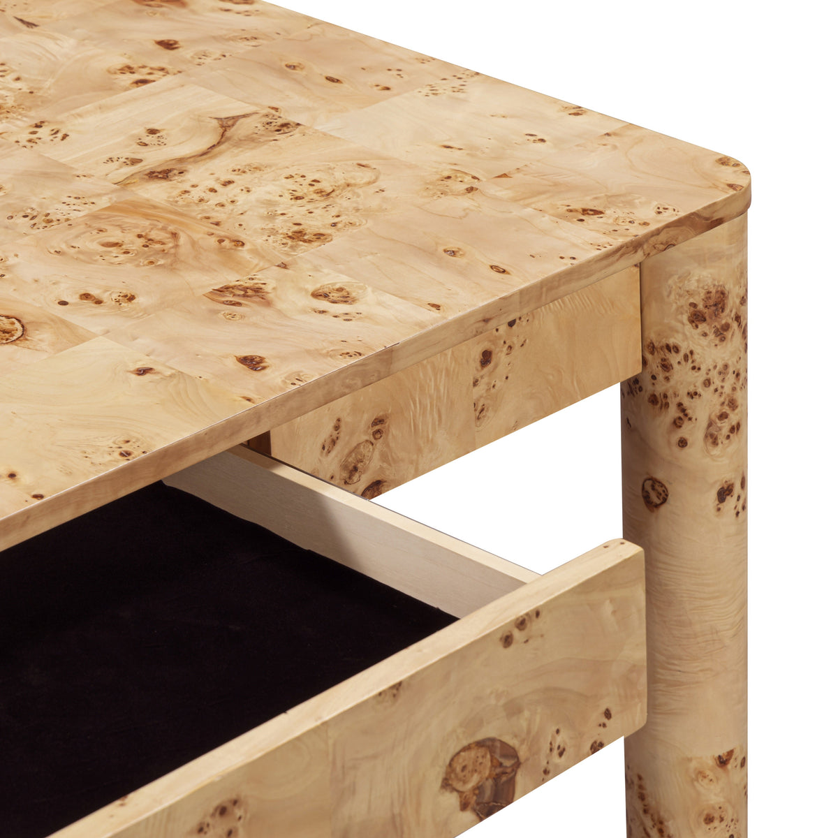 Berri Natural Burl 3-Drawer Work Desk - TOV-H54538