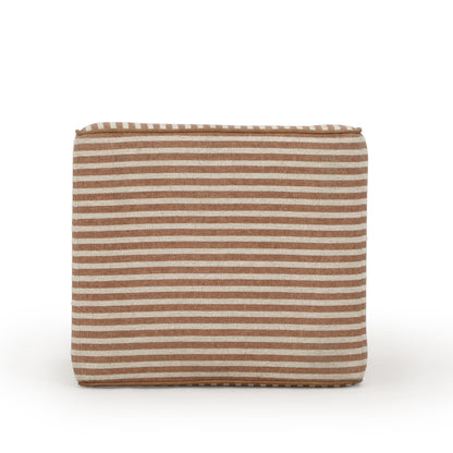 Byron Square Cotton Jute Ottoman
