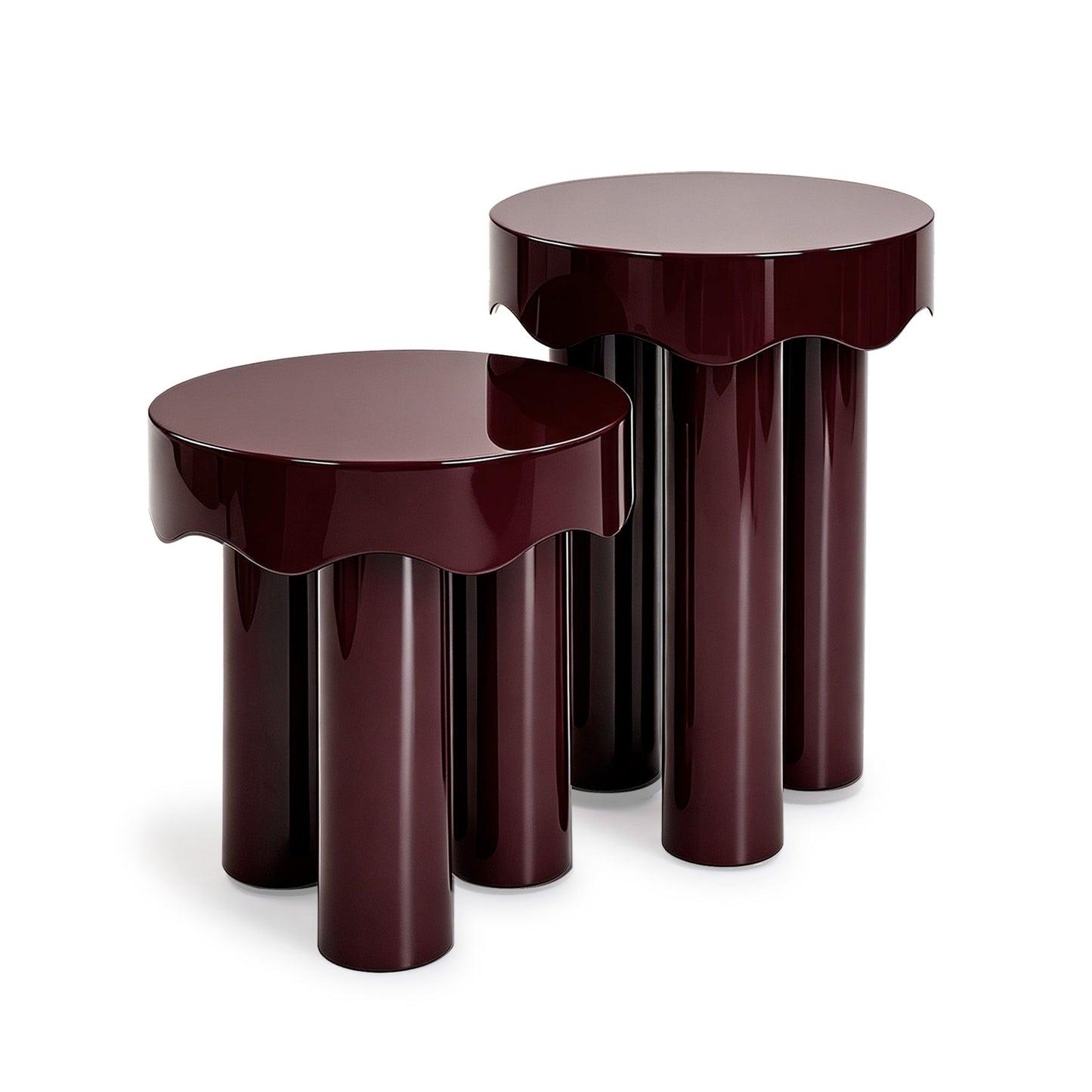 Casper High Gloss Nesting Side Table Set - TOV-OC54999