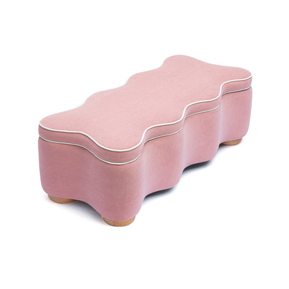 Thalia 48.5" Performance Velvet Storage Bench - Pink