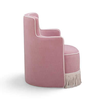 Passe Tasseled Velvet Swivel Accent Chair
