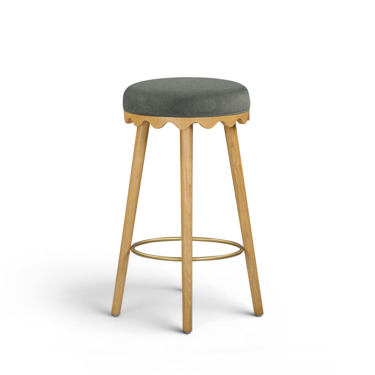 Oodle Performance Vegan Mohair Bar and Counter Stool - TOV-D54965