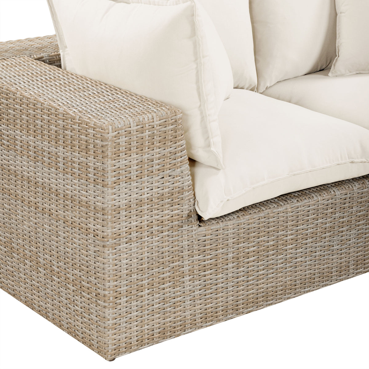 Cali 4-Piece Performance Fabric & Wicker Outdoor Sectional - REN-O11163-SEC