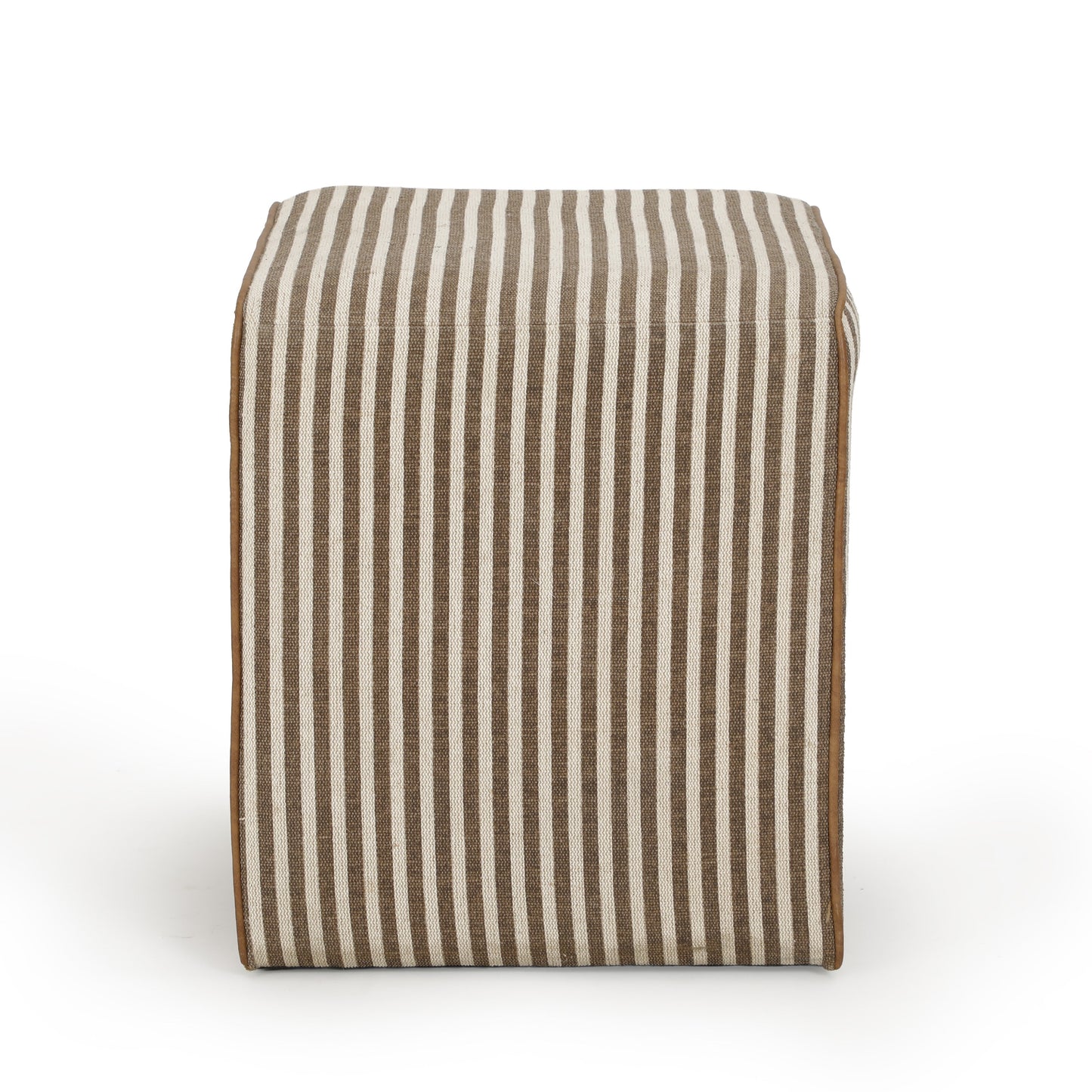 Byron Square Cotton Jute Ottoman